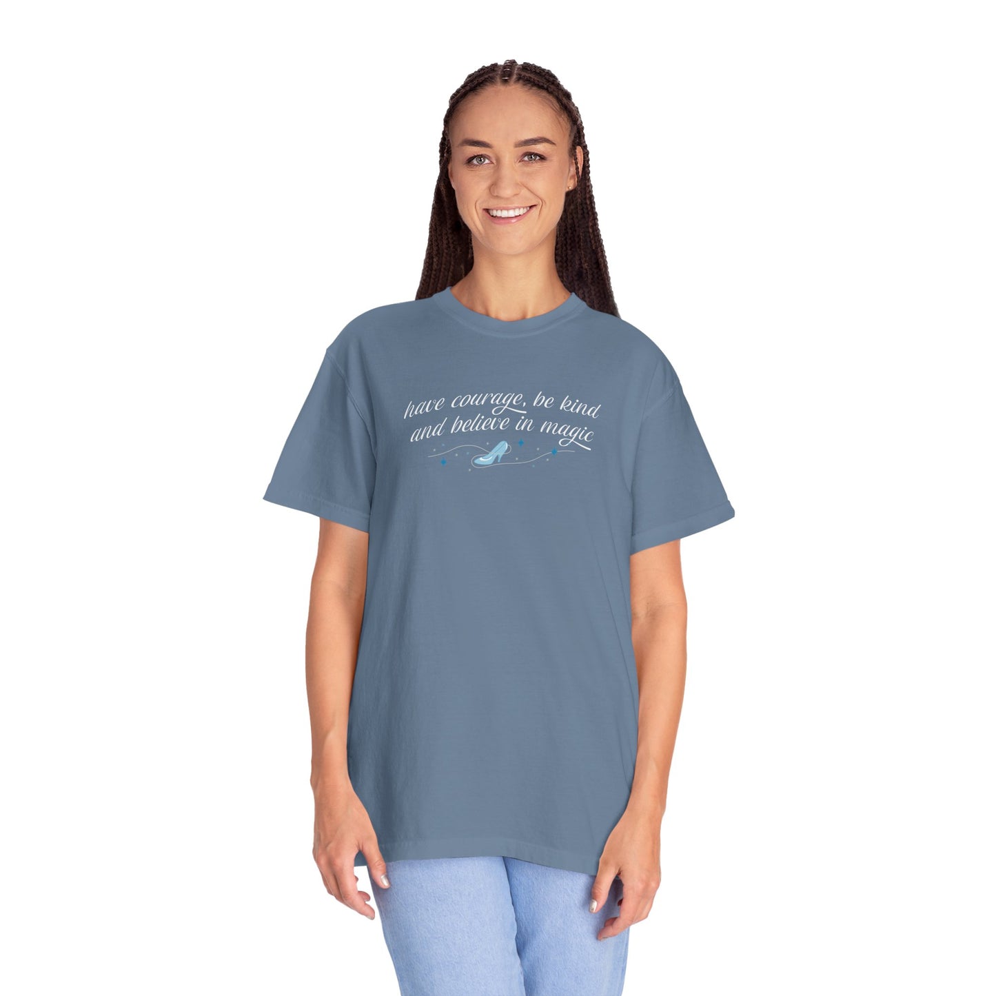 Whimsical Glass Slipper Graphic T-shirt, Casual Tee, Gift for Shoe Lovers, Birthday Gift, Women's Fashion, Everyday Wear, Fun Apparel