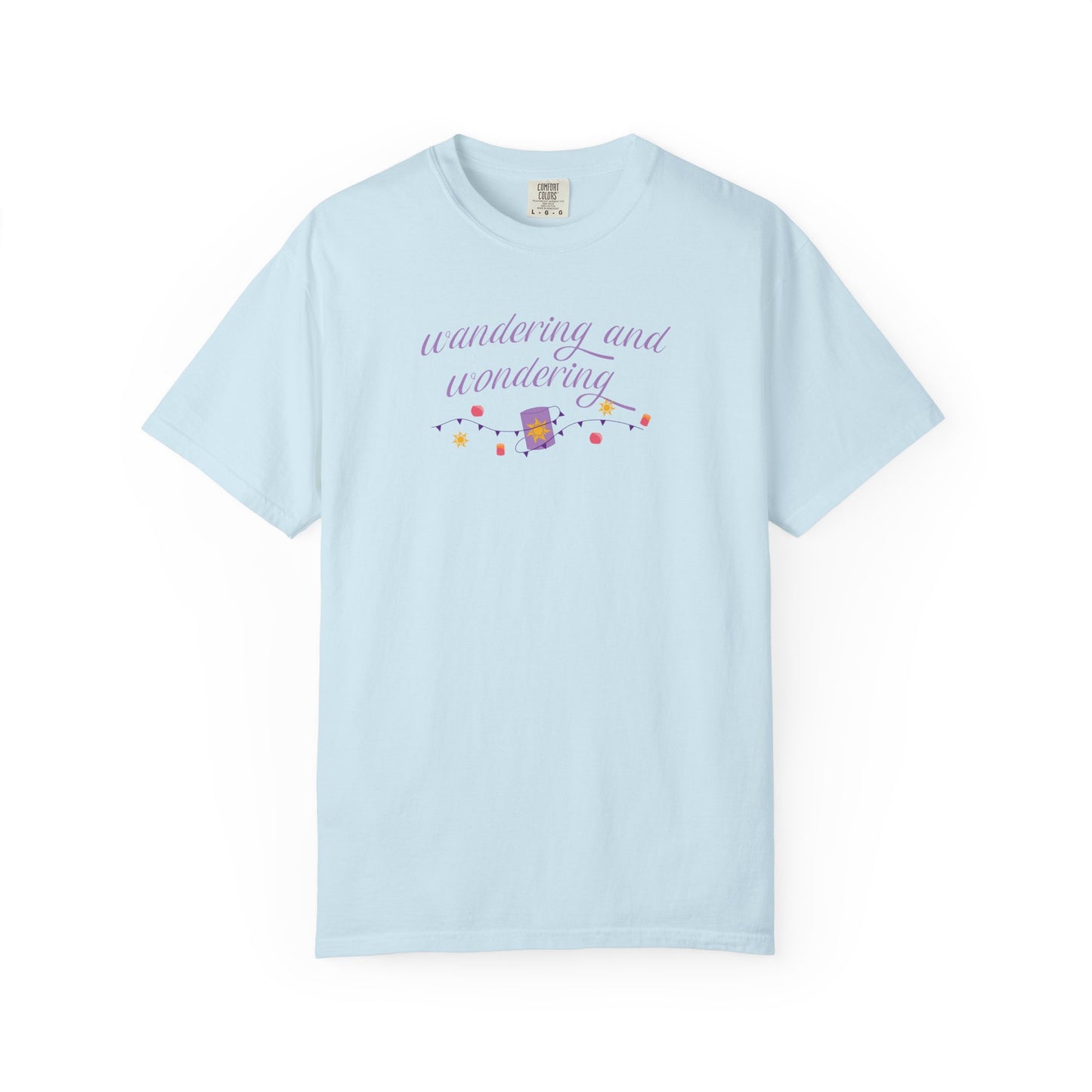 Wandering and Wondering T-Shirt | Unisex Garment-Dyed Tee | Perfect Gift for Wanderers, Travelers, Adventurers, Casual Wear, Everyday Style