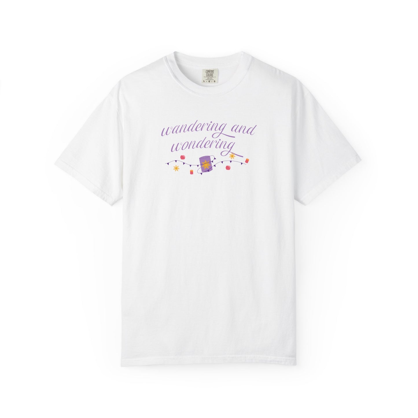Wandering and Wondering T-Shirt | Unisex Garment-Dyed Tee | Perfect Gift for Wanderers, Travelers, Adventurers, Casual Wear, Everyday Style