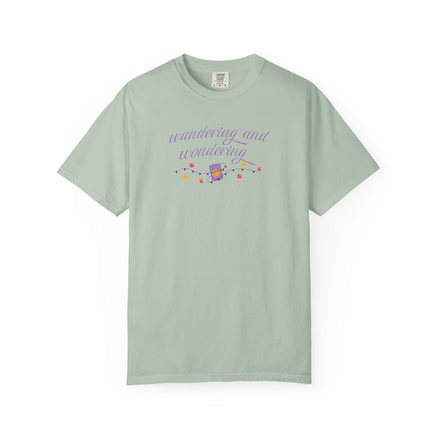 Wandering and Wondering T-Shirt | Unisex Garment-Dyed Tee | Perfect Gift for Wanderers, Travelers, Adventurers, Casual Wear, Everyday Style