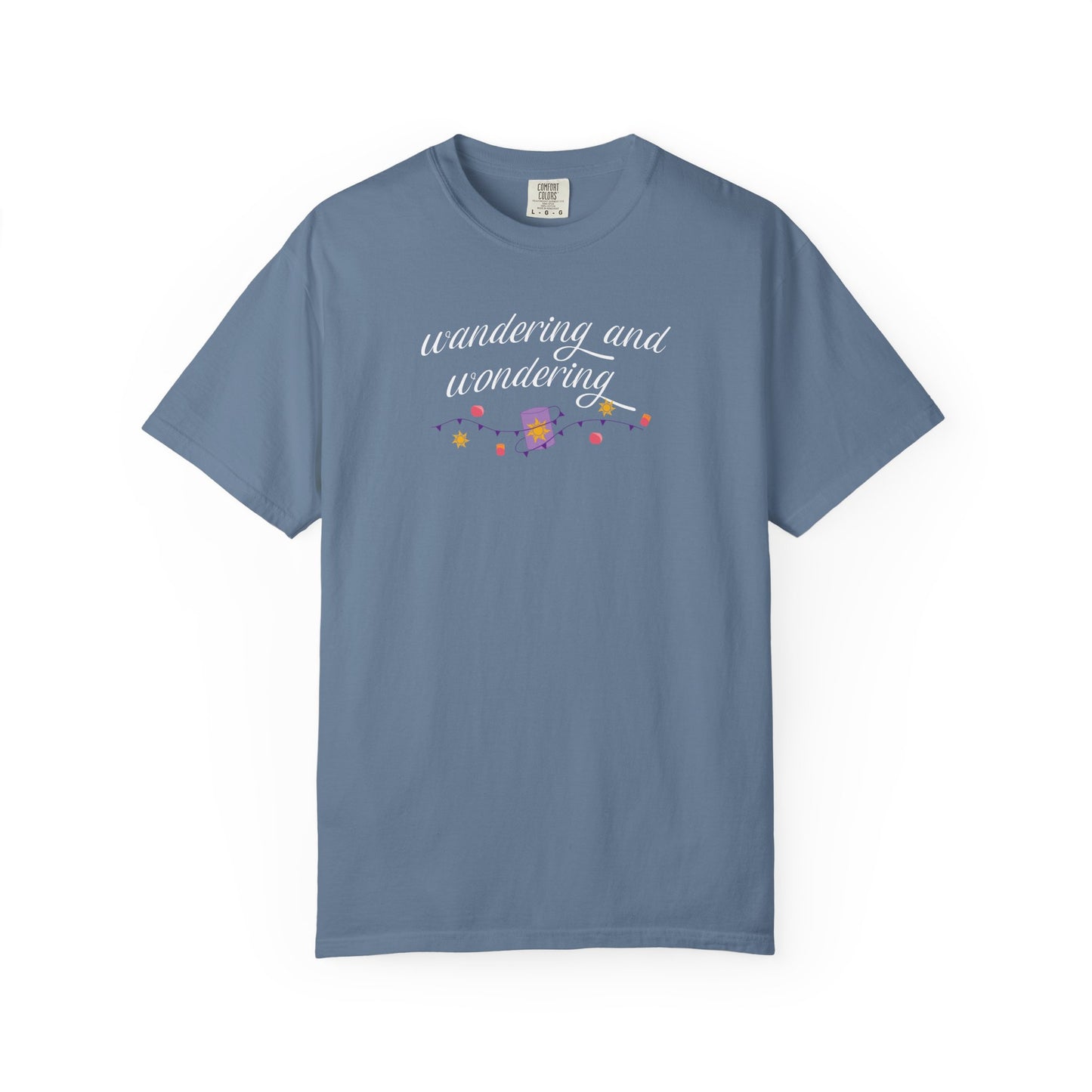 Wandering and Wondering T-Shirt | Unisex Garment-Dyed Tee | Perfect Gift for Wanderers, Travelers, Adventurers, Casual Wear, Everyday Style