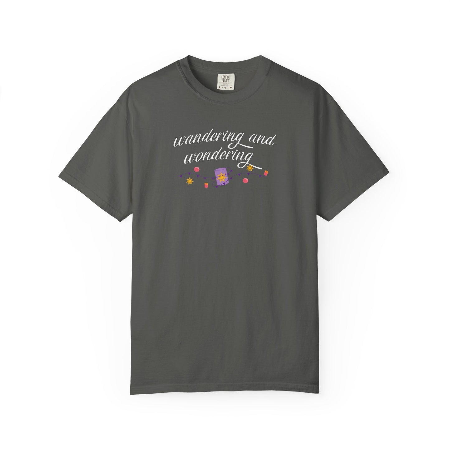 Wandering and Wondering T-Shirt | Unisex Garment-Dyed Tee | Perfect Gift for Wanderers, Travelers, Adventurers, Casual Wear, Everyday Style