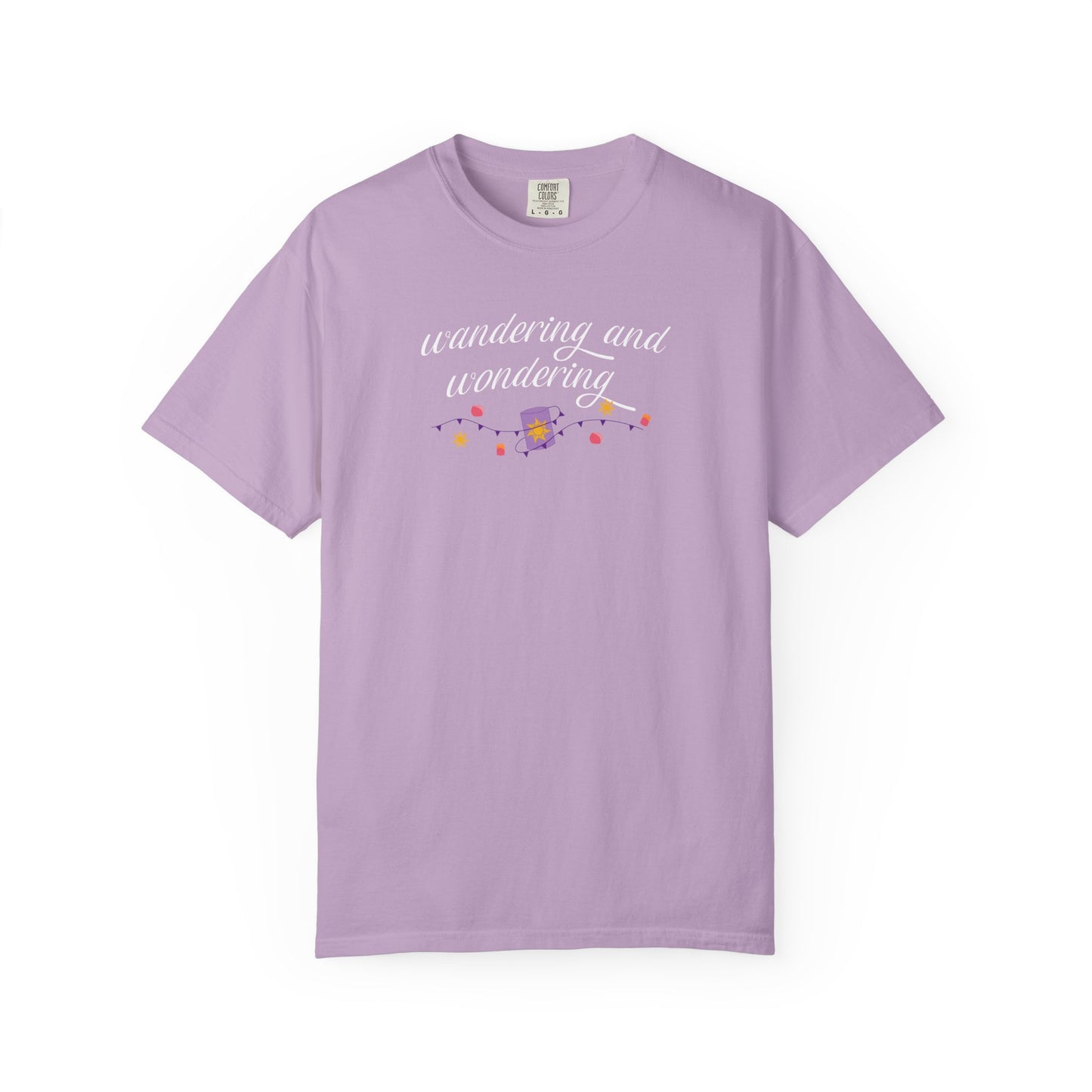Wandering and Wondering T-Shirt | Unisex Garment-Dyed Tee | Perfect Gift for Wanderers, Travelers, Adventurers, Casual Wear, Everyday Style