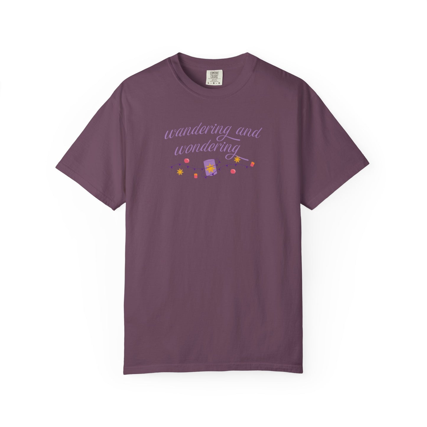 Wandering and Wondering T-Shirt | Unisex Garment-Dyed Tee | Perfect Gift for Wanderers, Travelers, Adventurers, Casual Wear, Everyday Style
