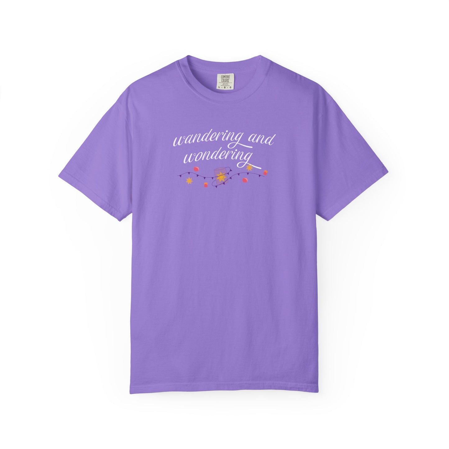Wandering and Wondering T-Shirt | Unisex Garment-Dyed Tee | Perfect Gift for Wanderers, Travelers, Adventurers, Casual Wear, Everyday Style
