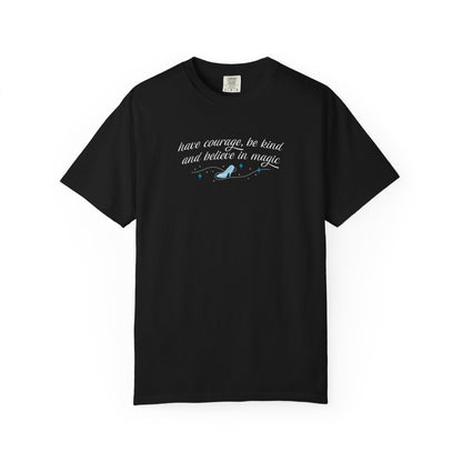 Whimsical Glass Slipper Graphic T-shirt, Casual Tee, Gift for Shoe Lovers, Birthday Gift, Women's Fashion, Everyday Wear, Fun Apparel