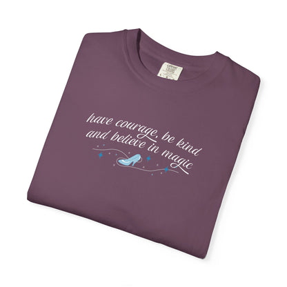 Whimsical Glass Slipper Graphic T-shirt, Casual Tee, Gift for Shoe Lovers, Birthday Gift, Women's Fashion, Everyday Wear, Fun Apparel