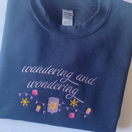 Wandering Sun Princess Crewneck Sweatshirt - Navy