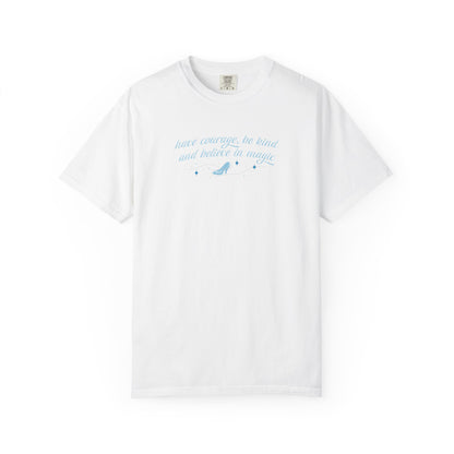 Whimsical Glass Slipper Graphic T-shirt, Casual Tee, Gift for Shoe Lovers, Birthday Gift, Women's Fashion, Everyday Wear, Fun Apparel
