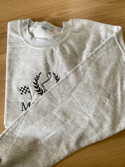 Second - Large - Grey Sweatshirt with 'Monaco' Track