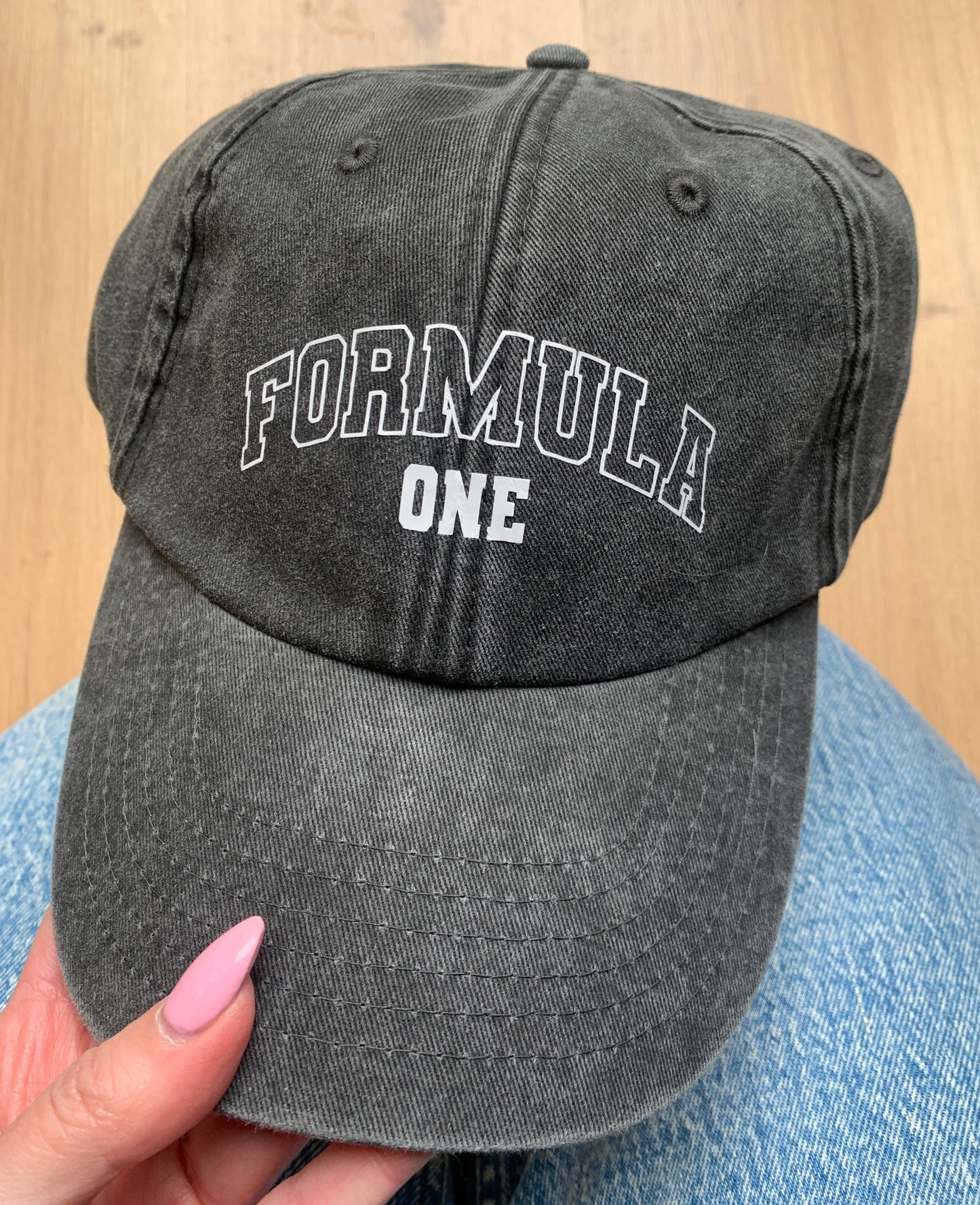 Second - Black Vintage Wash Hat 'Formula One'