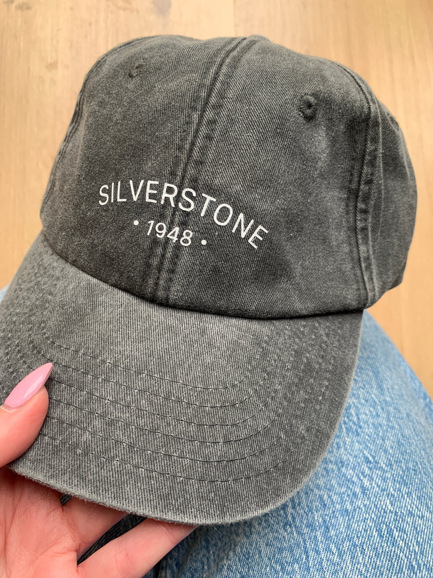 Second - Black Vintage Washed Hat 'Silverstone 1948'