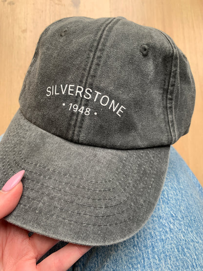 Second - Black Vintage Washed Hat 'Silverstone 1948'