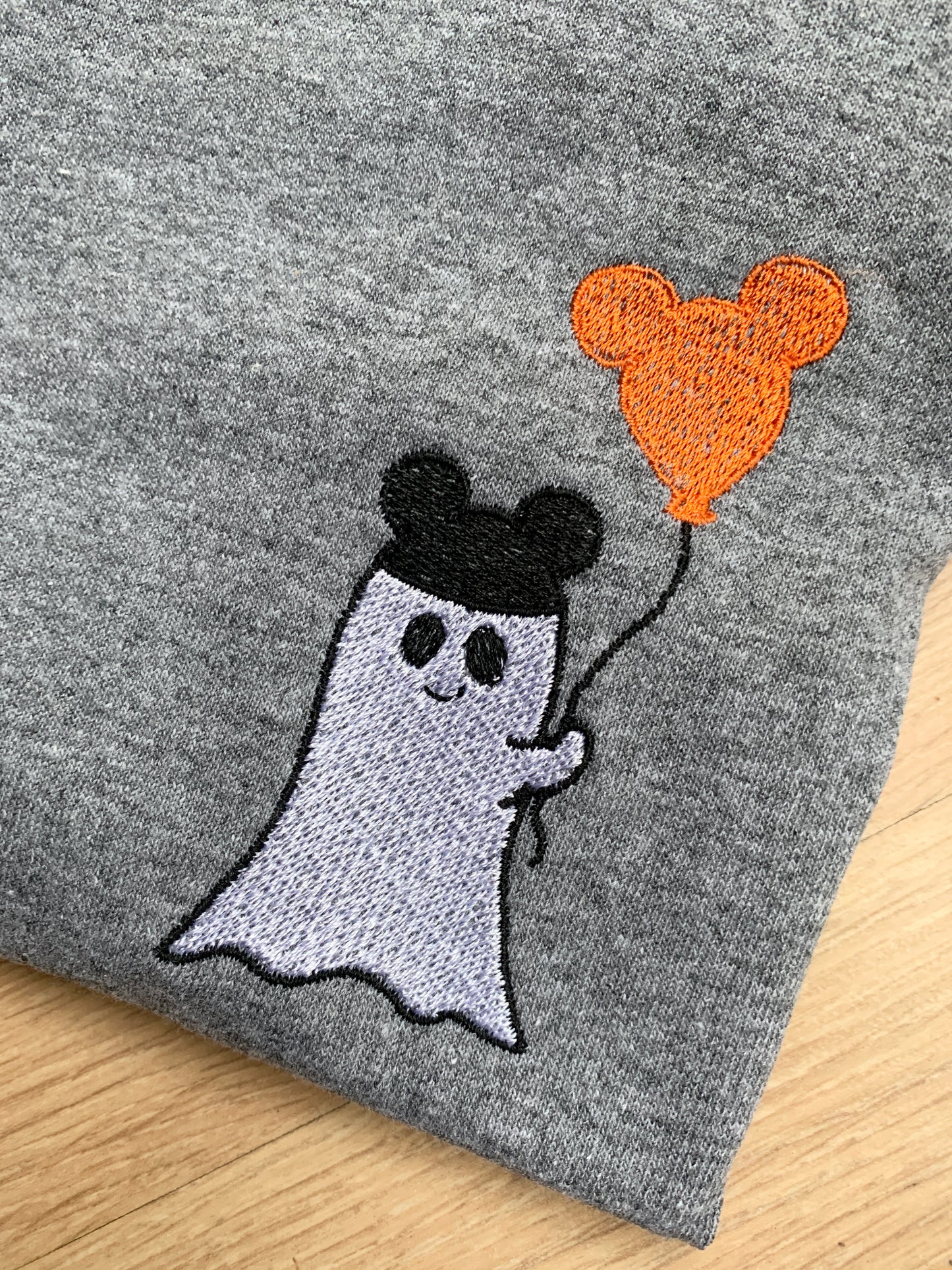 Sample - Small - Mid Grey Tshirt with Ghost Mouse Ears Design