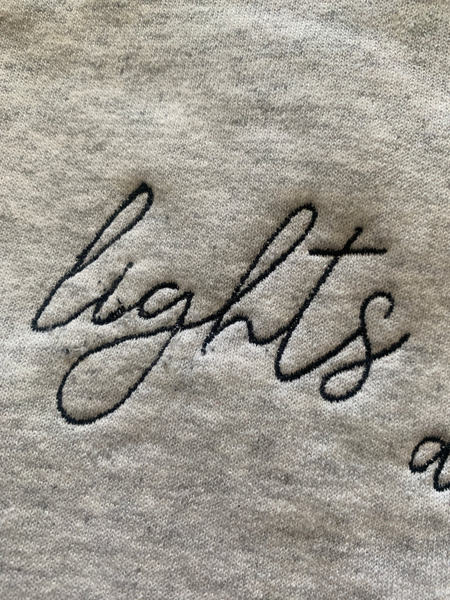 Second - Medium - Grey Sweatshirt with 'light out' Design