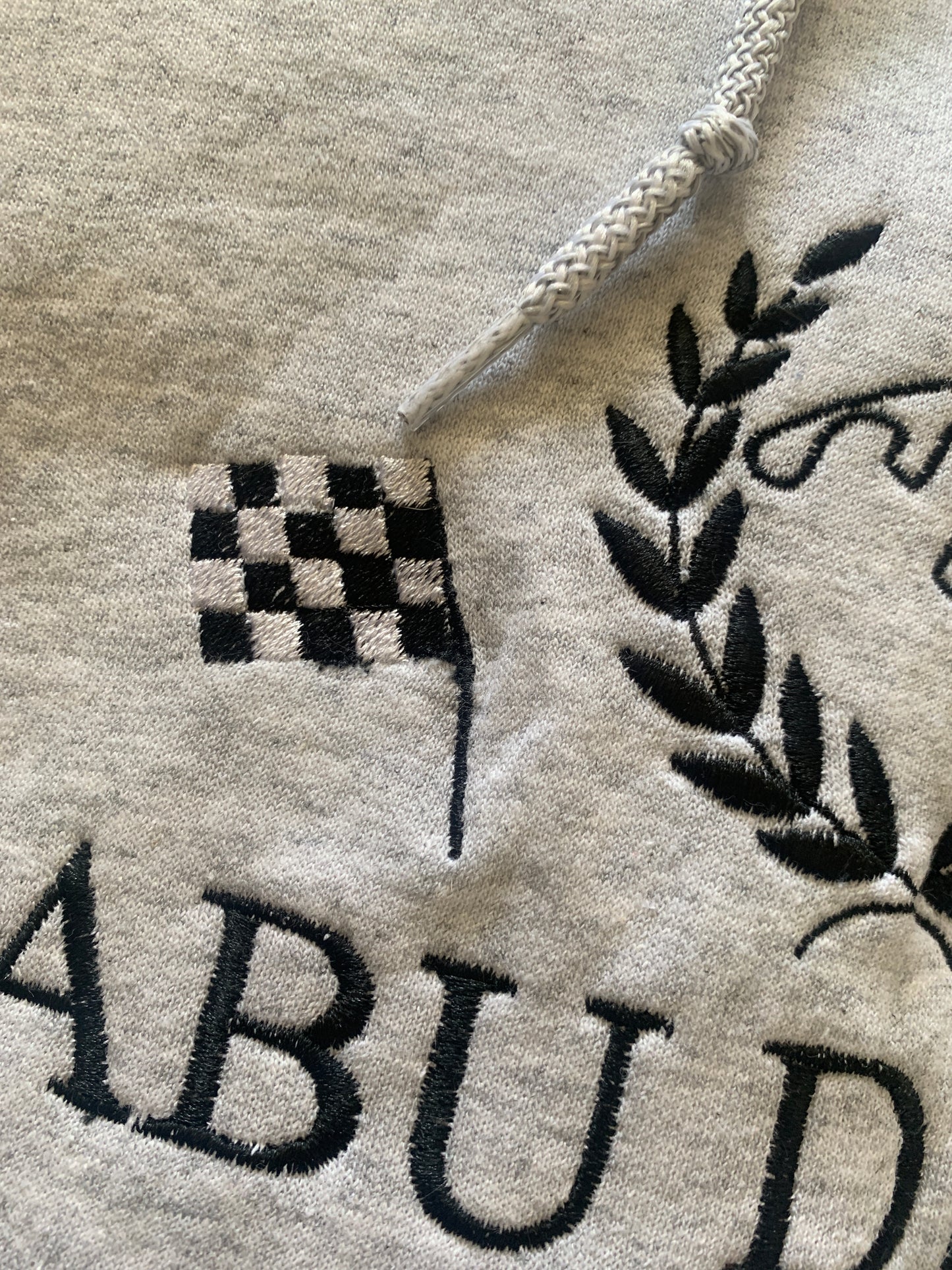 Second - 2XLarge - Ash Grey Hoodie with Abu Dhabi Circuit Design