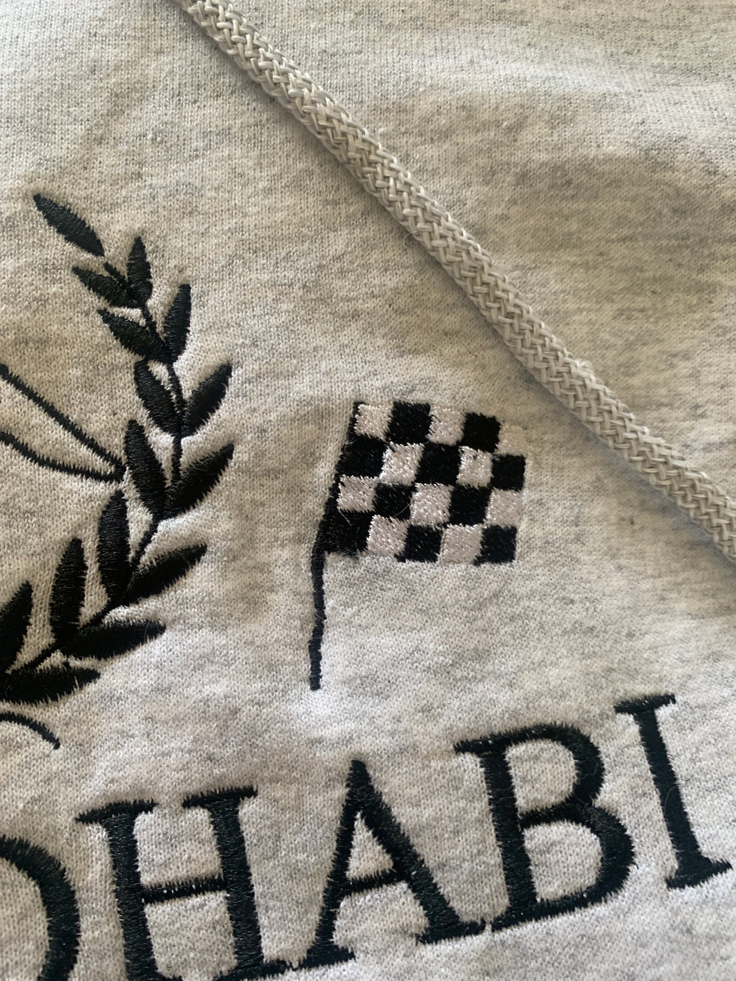 Second - 2XLarge - Ash Grey Hoodie with Abu Dhabi Circuit Design