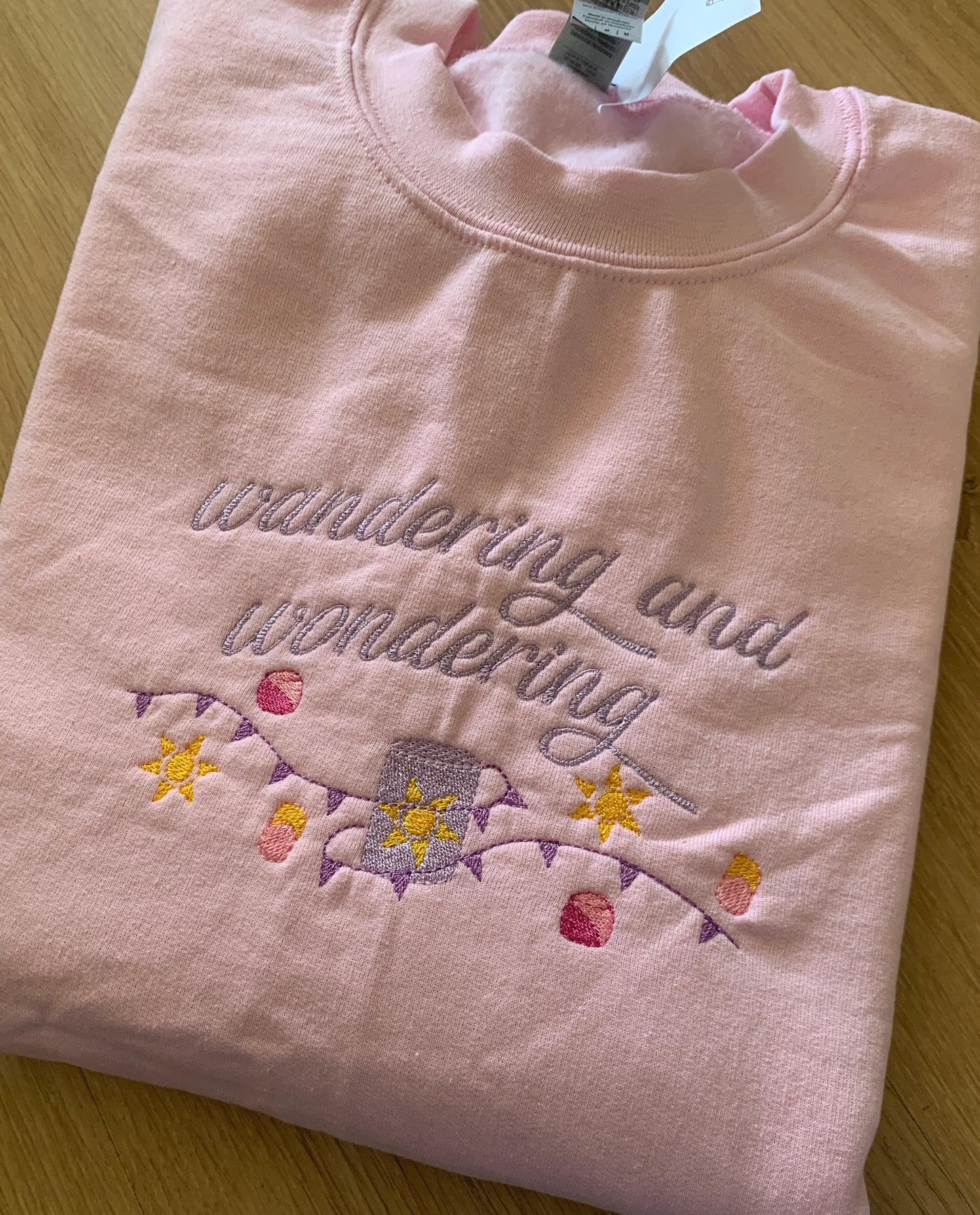 Second - Medium - Pink Sweatshirt with Lost Princess Design